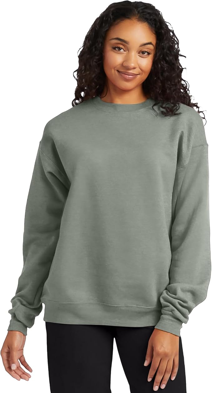 Hanes Men's Sweatshirt, EcoSmart Fleece Crewneck Sweatshirt, Big & Tall Available, 1 or 2-Pack