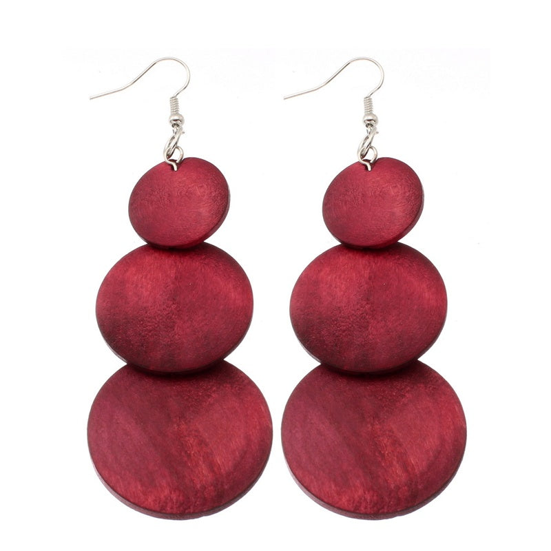 Fashion personality wood earrings