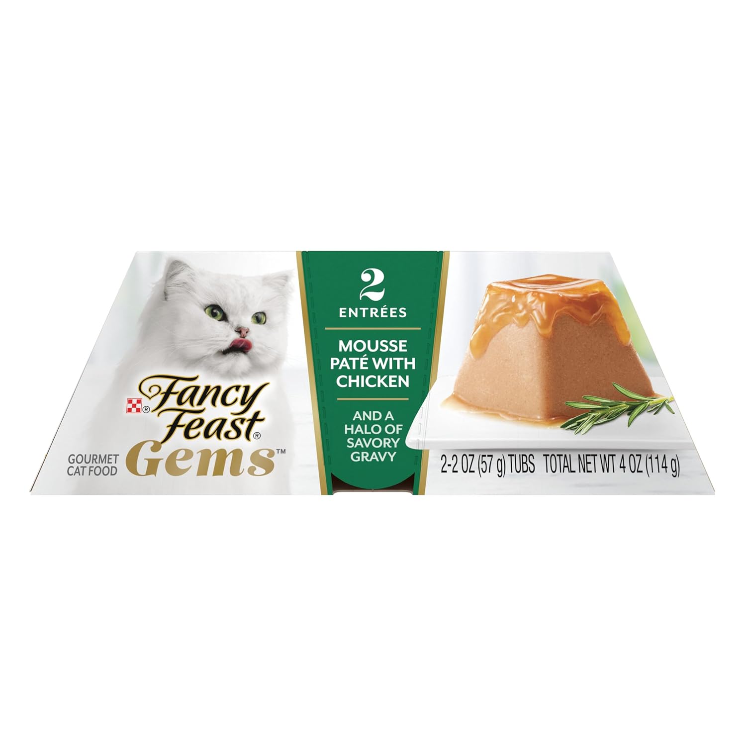 Fancy Feast Gems Pate Cat Food Mousse With Chicken and a Halo of Savory Gravy Cat Food - (Pack of 8) 4 oz. Boxes