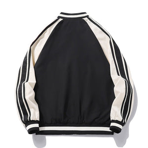 Striped Baseball Collar Autumn And Winter New Men - TRYSHOPPY