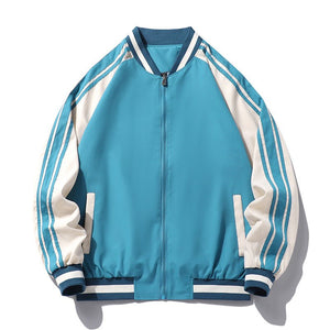 Striped Baseball Collar Autumn And Winter New Men - TRYSHOPPY