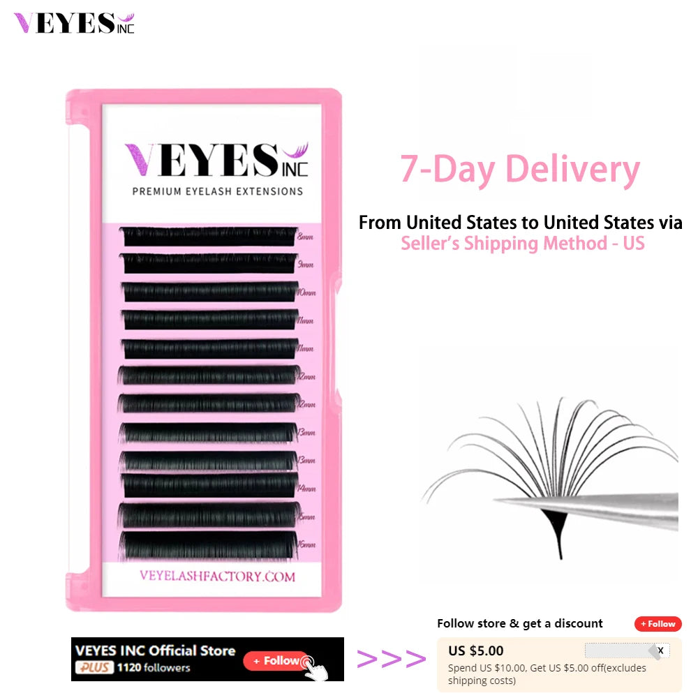Easy-Fanning Volume Eyelash Extensions
