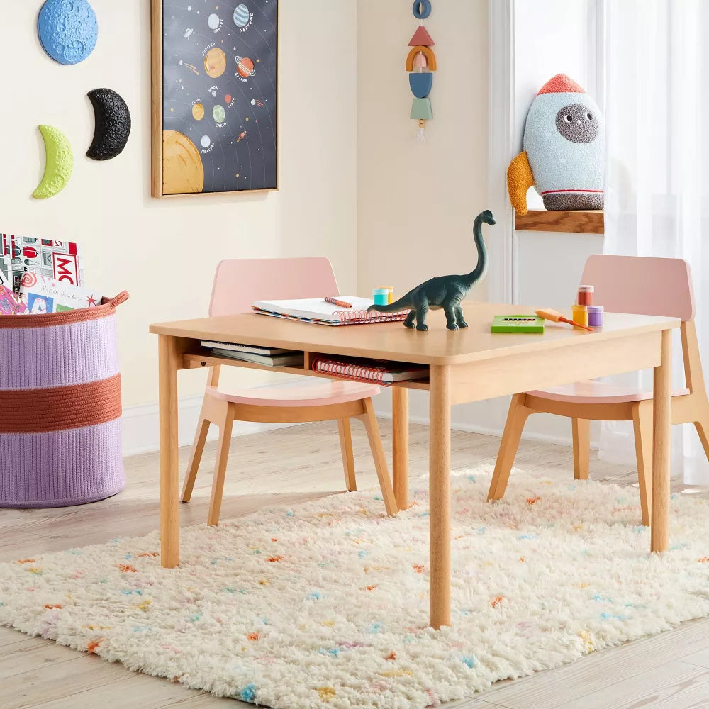 Natural Wood Kids Activity Table