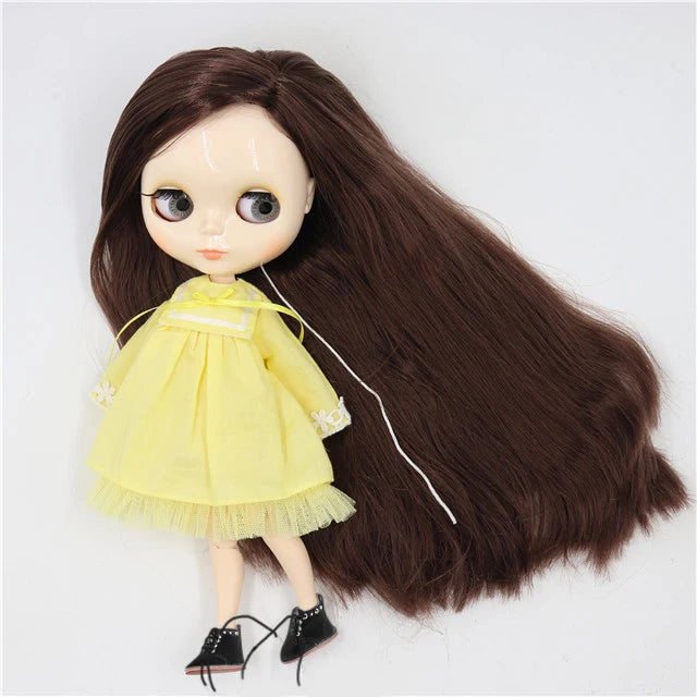 ICY DBS Blyth Doll toy joint body white skin shiny face with clothes and shoes, 30cm 1/6 toy girl gift