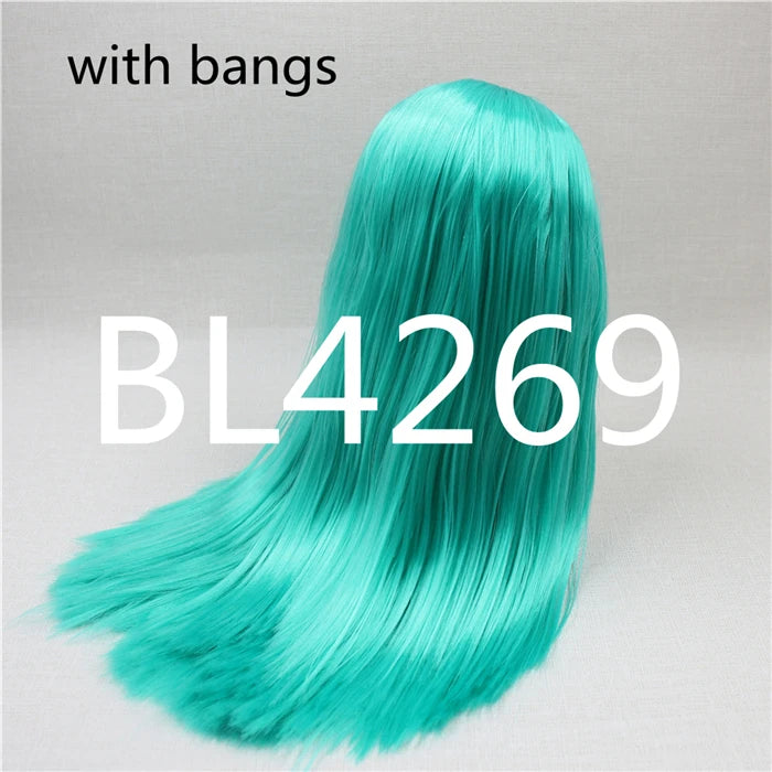 DBS blyth doll icy doll RBL wig only rbl scalp and dome straight hair for DIY custom anime blue hair purple hair black hair
