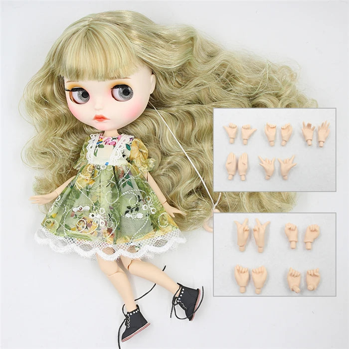 ICY DBS Blyth Doll 1/6 BJD White Skin Joint Body Matte Face With Clothes Shoes Toy Doll 30cm Girls Gift Anime