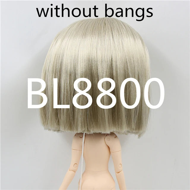 DBS blyth doll icy doll rbl scalp and dome short hair wig toy accessory for DIY custom doll anime blonde hair black hair