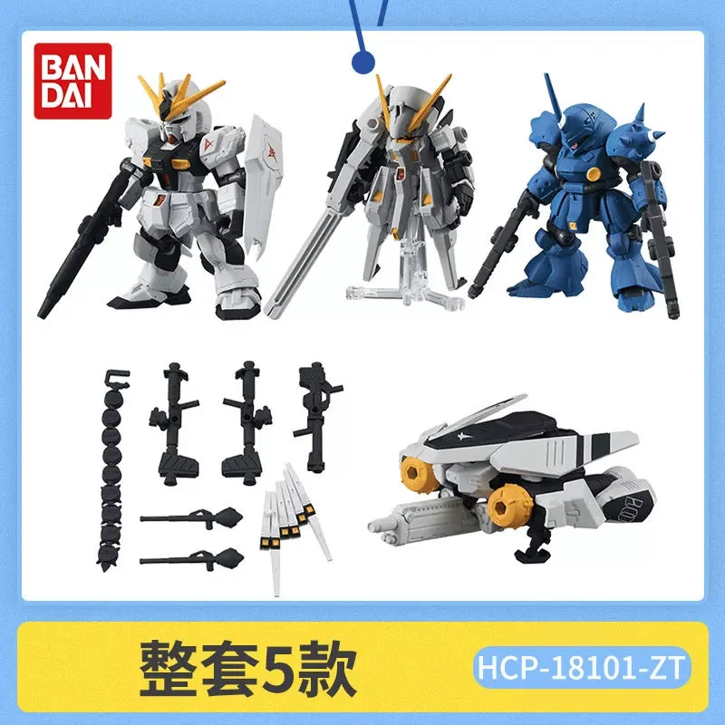 Bandai Gashapon Mobile Suit Ensemble (MSE) Gundam RX-78-2 Strike Hi-Nu Wing Astray ZZ Barbatos Assemble Model Kit Toy