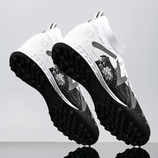 Soft Surface Adult TF football shoes Integrated PU Fabric Non-slip Rubber Outsole Wearproof Indoor And Outdoor Turf Sneakers