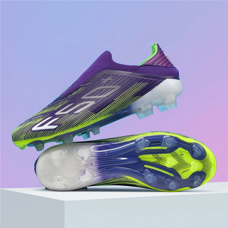New Men's Football Boots Fg Grass Cleats Futsal Sport Comfortable Soccer Shoes Indoor Adult Non Slip Turf Ultralight Non-Slip