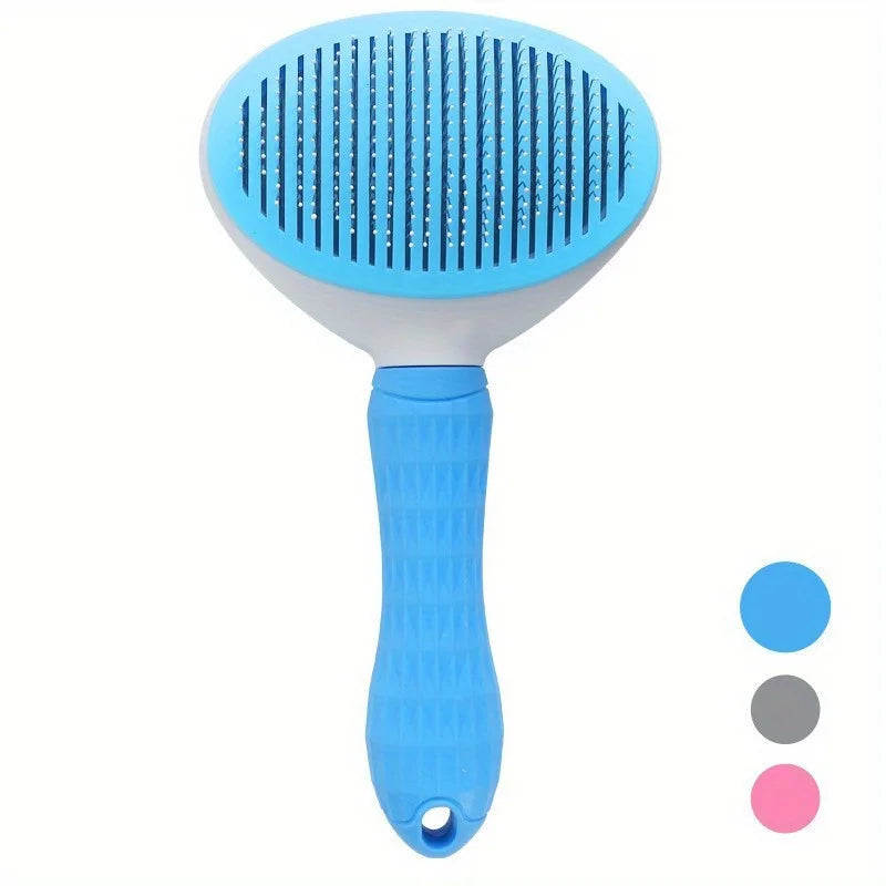 One-Click Pet Grooming Slicker Brush