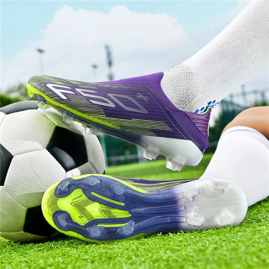 New Men's Football Boots Fg Grass Cleats Futsal Sport Comfortable Soccer Shoes Indoor Adult Non Slip Turf Ultralight Non-Slip