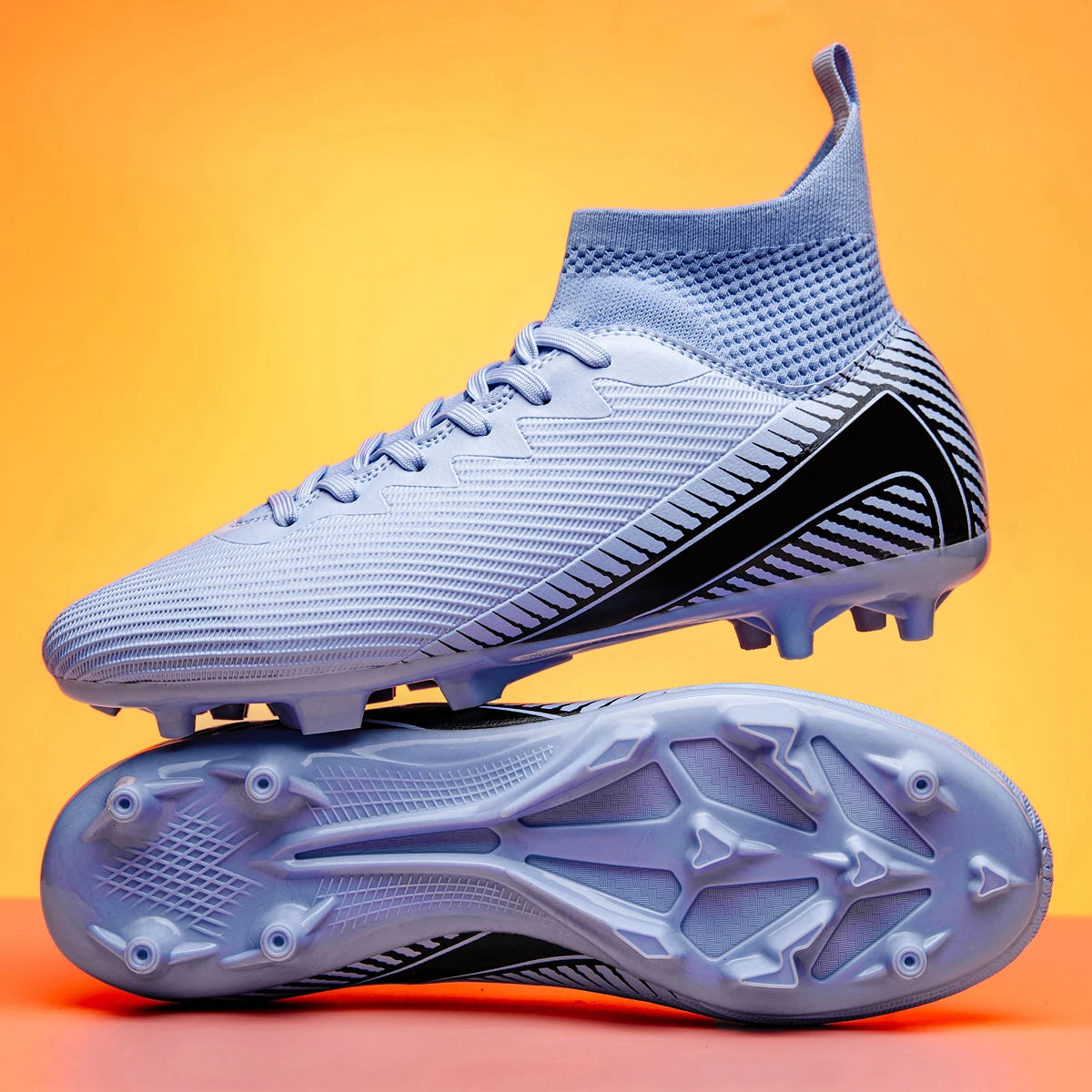 Multi-ground Adult AG FG Soccer cleats Moisture-wicking PU Fabric Anti-slip TPU Stud Reliable For Training And Small Grass Tourn