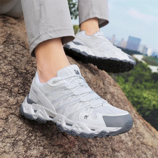 Men Women Hiking Shoes Breathable Trekking Outdoor Sneakers Non-slip Camping Training Jogging Sports Shoes Climbing Trail Shoes