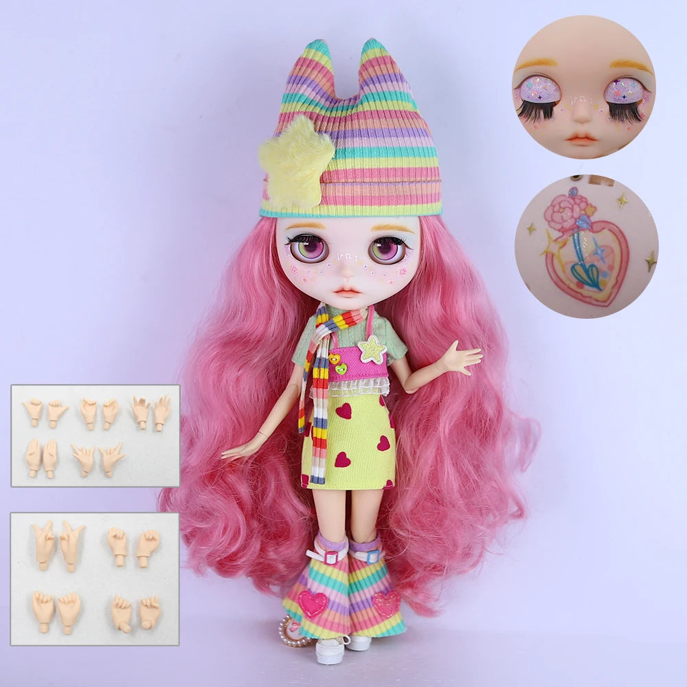 ICY DBS Blyth 1/6 doll hand-painted set dopamine girl double eyelid long eyelashes sleeping eyes doll set SD