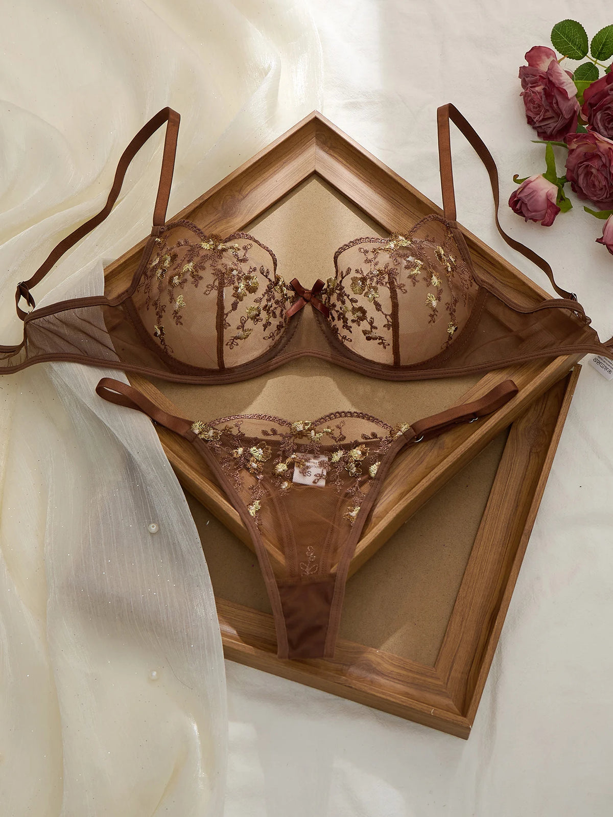 Women's Floral Print Bra & Panty Set
