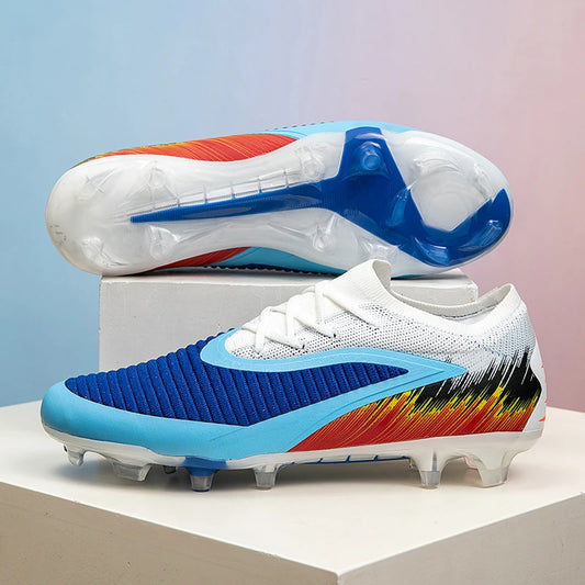 New Men Football Boots Cleats Shoes Soccer Long Spikes FG Ultralight Training Soccer Shoes Non-Slip Outdoor Match Drop Shipping