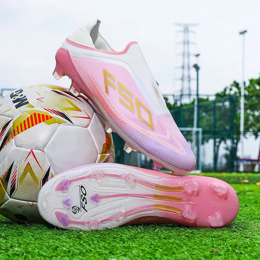 New Men Football Boots Non-Slip Boys Cleats Hot-selling Soccer Shoes Grass Outdoor Match Sneakers High-quality High-top Light