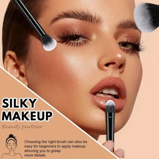 9-Piece Makeup Brush Set with Beauty Sponge