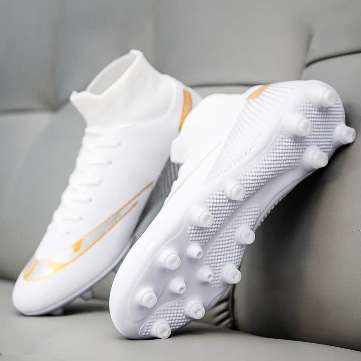 New Arrival Men AG FG Football Boots Flexible PU Upper Tough Rubber Studs For Adult Outdoor Pitch Football Competitions