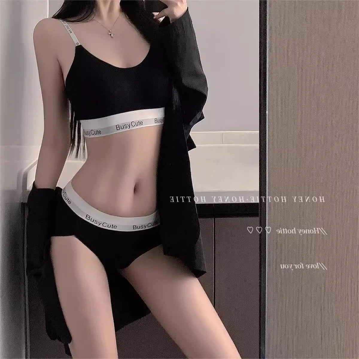 Women's Wireless Sports Bra Set