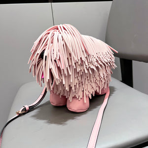 Women's Dog-Shaped PU Leather Shoulder Bag – Novelty Crossbody, 2 Colors - TRYSHOPPY