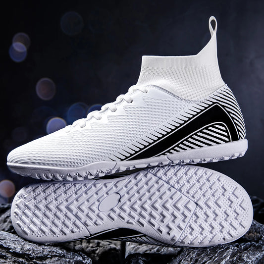 Cost-effective TF Football Boots For Men Women PU Blend Upper Dense Rubber Stud Anti-slip Durable Budget Turf Football Footwear