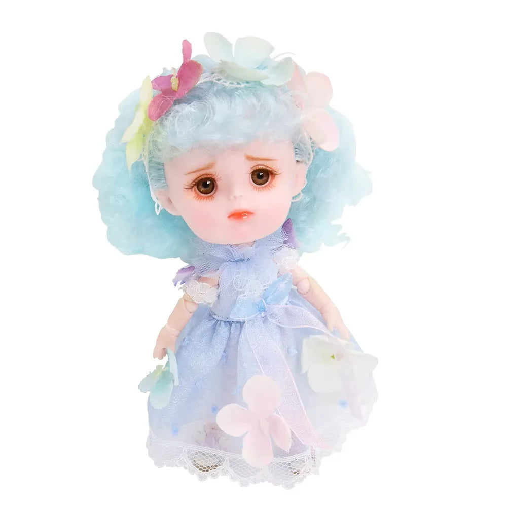ICY DBS 1/8 BJD Dream Fairy Dudu Doll with Mechanical Makeup Clothing and Shoes—16 cm SD Anime Style