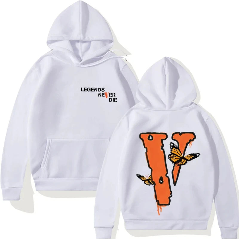 Men's V-Print Casual Hoodie