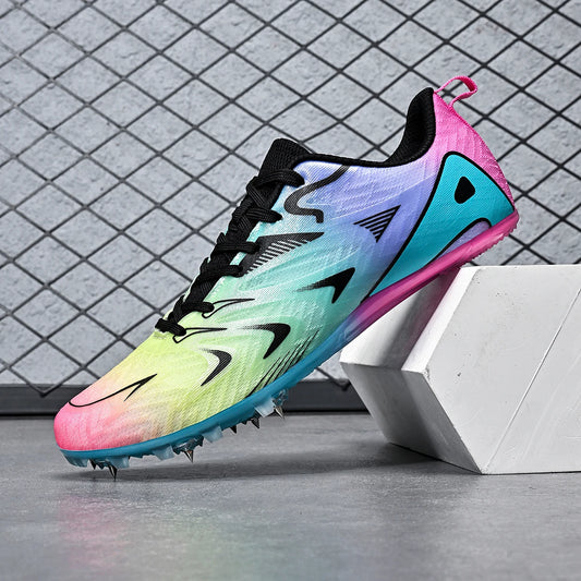 Men Women Track Spike Professional Running Sprint Shoes Soft Field Non Slip Athletic Nails Race Racing Long Jump Light weight