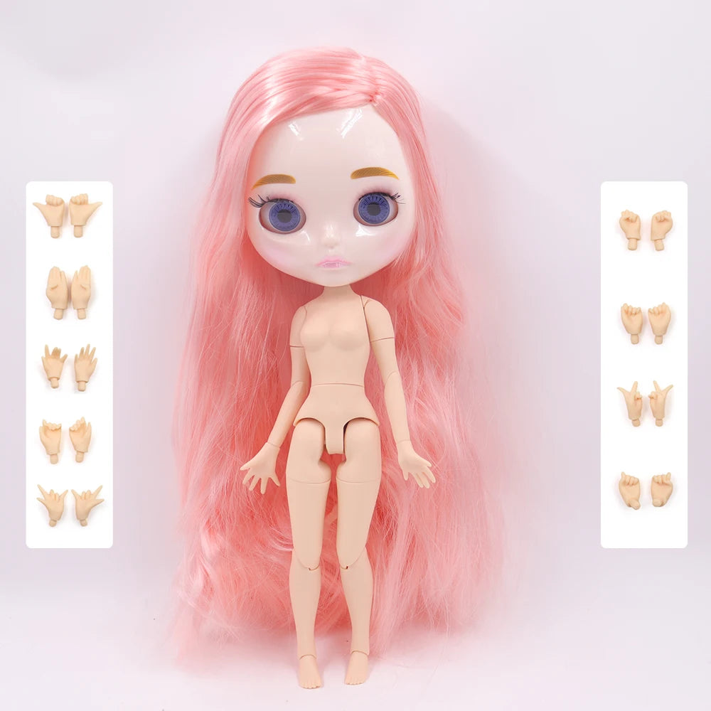 ICY DBS Blyth Doll 1/6 Joint Body 30CM BJD toys Natural shiny face with extra hands AB DIY Fashion Dolls girl gift