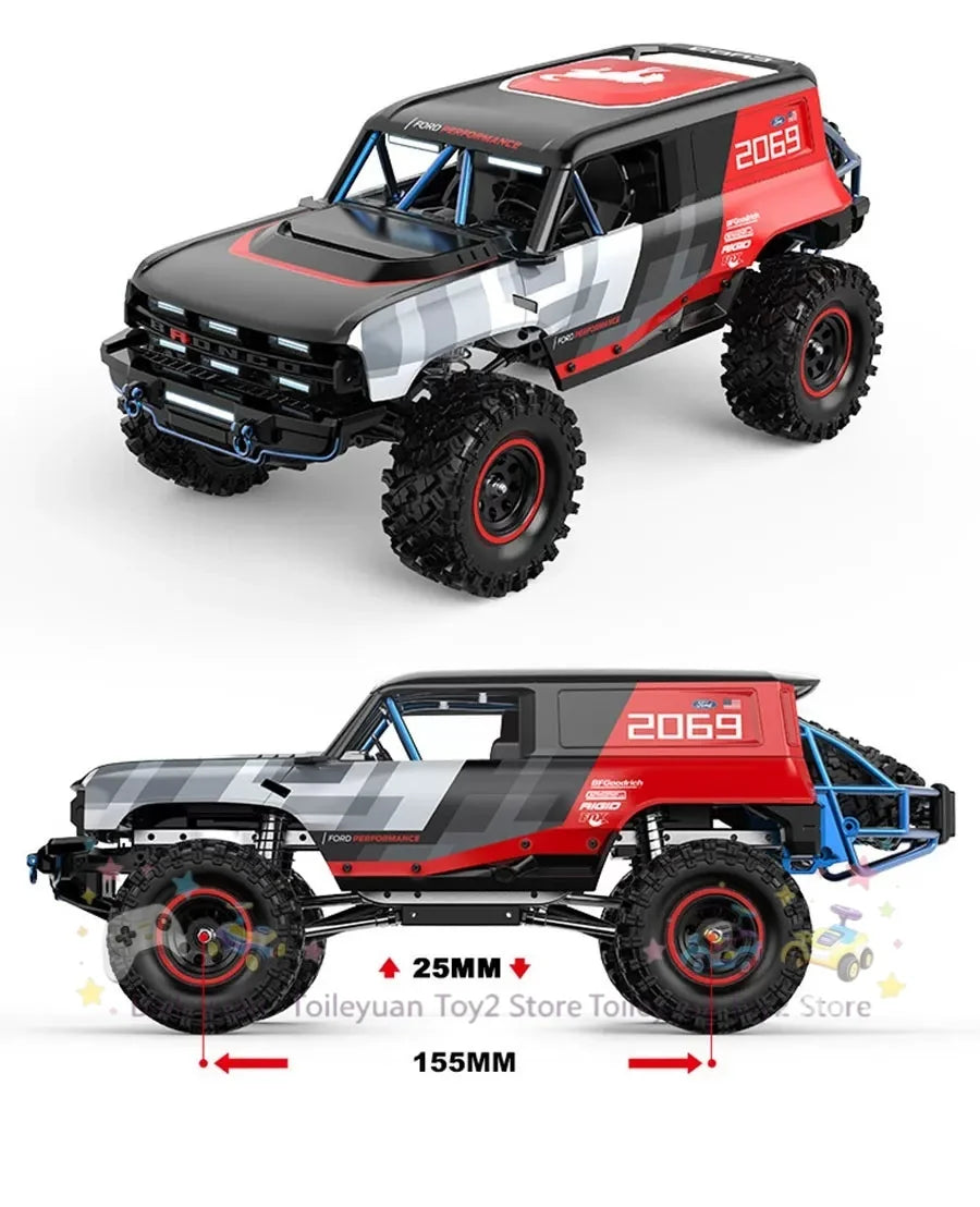 In Stock MJX H18P RC Remote Control Car Bronco 1:18 Scale Brushless 4WD Off Road Climbing Crawler ABS Hard Shell For Adult Hobby