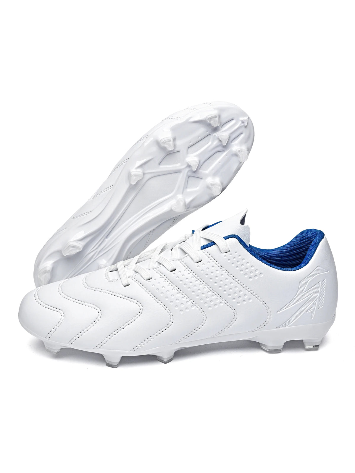 Unisex AG/FG Soccer Shoes, Retro-inspired Design, Premium PU Leather, Durable TPU Outsole with Long Studs, Blends Style and Per