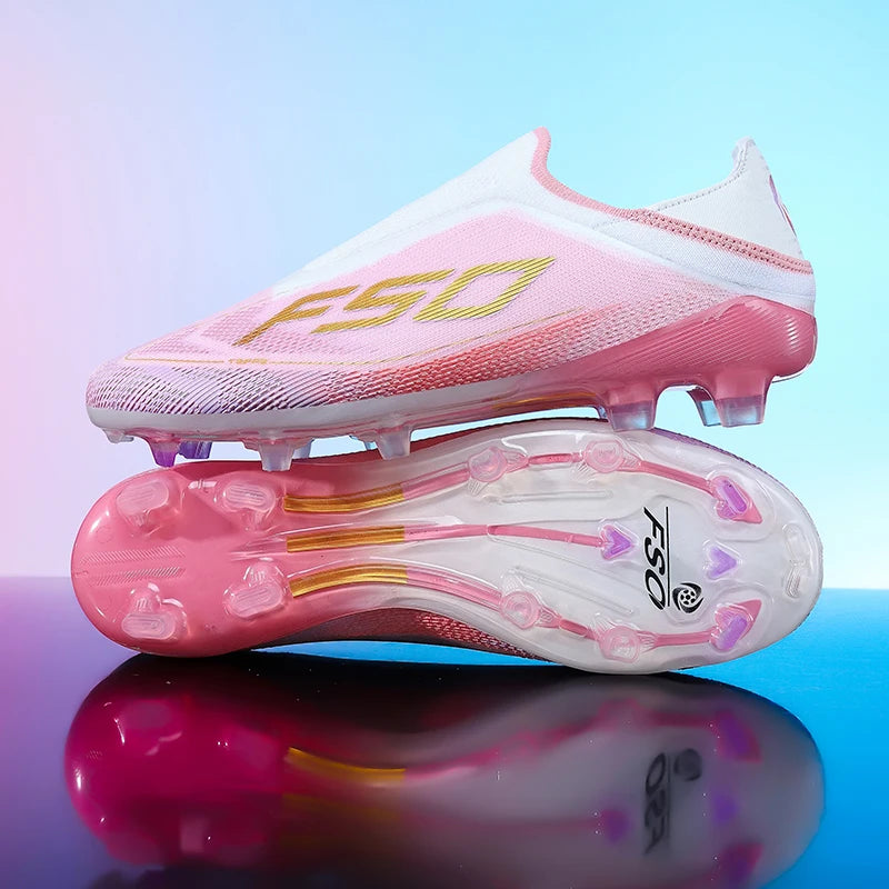 New Men Football Boots Non-Slip Boys Cleats Hot-selling Soccer Shoes Grass Outdoor Match Sneakers High-quality High-top Light