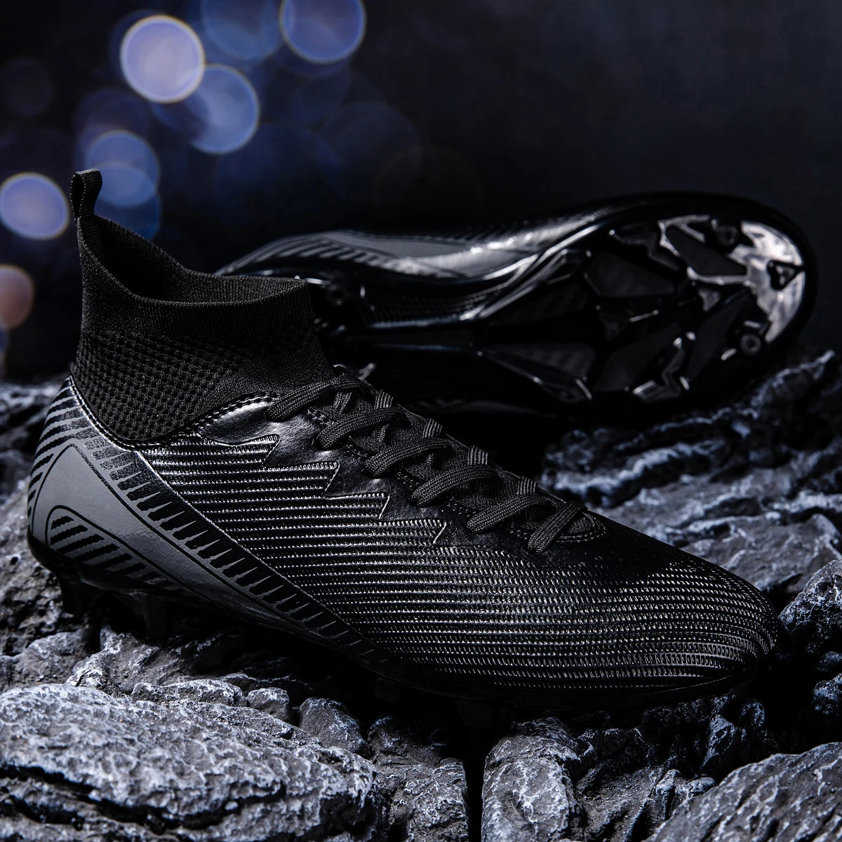 Men Football Boots Non‑Slip High‑quality Soccer Shoes Grass Cleats High‑top Futsal Sneakers Match Indoor Hot‑selling Outdoor
