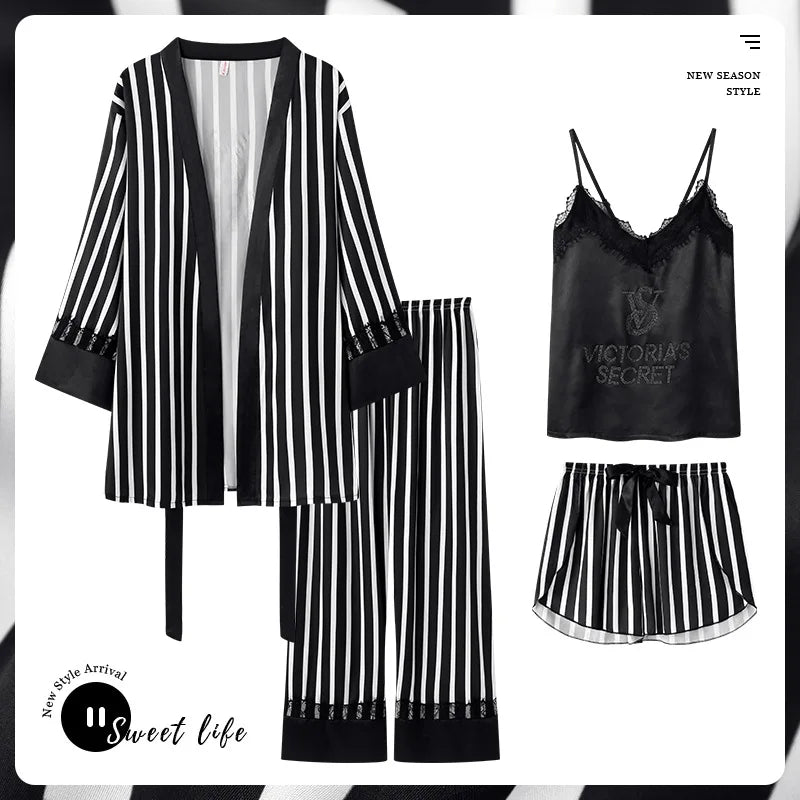 Women's Lace-Trim Sleepwear Set