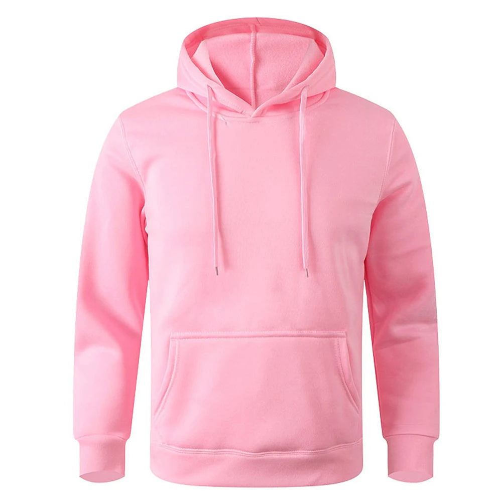 Men's Solid Pullover Hoodie