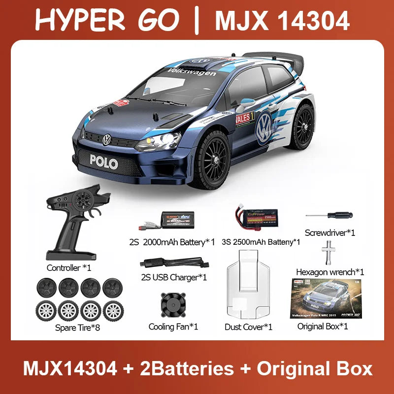 HYPER GO RC MJX 14304 14303 14302 High Speed Drift Car With Gyroscope - Electric Toy for Kids Volkswagen Racing Gift