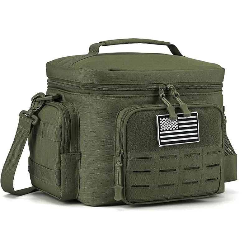Homefish Tactical Lunch Bag for Men Heavy Duty Leakproof Insulated Cooler Bag Outdoor Work Camping Picnic