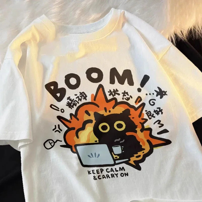 Unisex Cartoon Graphic Oversized T-Shirt
