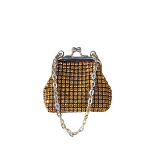 Women's Mini Rhinestone Chain Coin Purse – Card Bag, 3 Colors - TRYSHOPPY