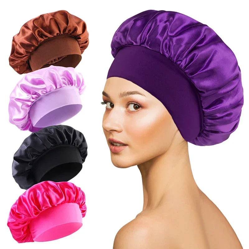 Satin-Lined Hair Bonnet for Long Hair