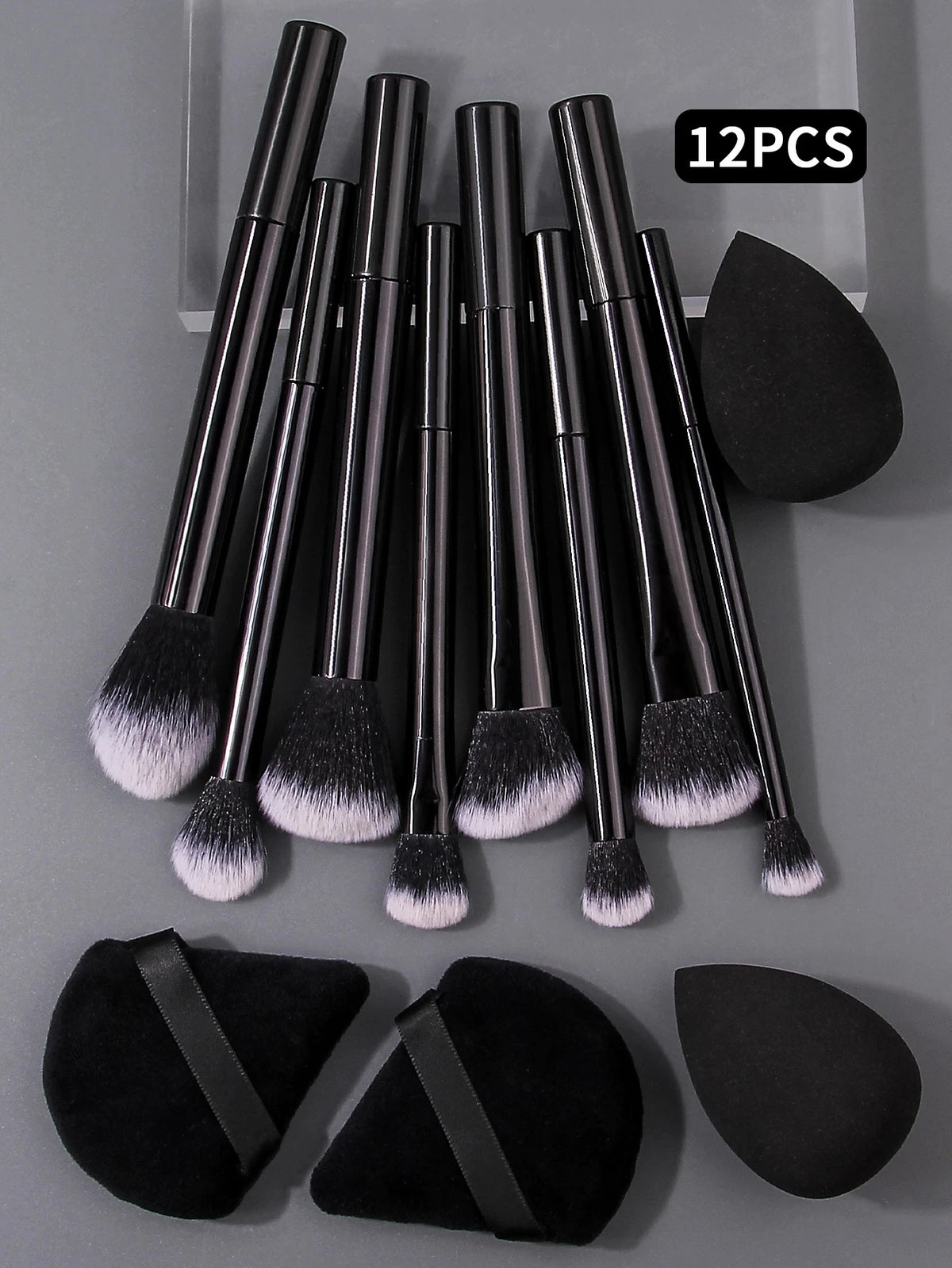 9-Piece Makeup Brush Set with Beauty Sponge