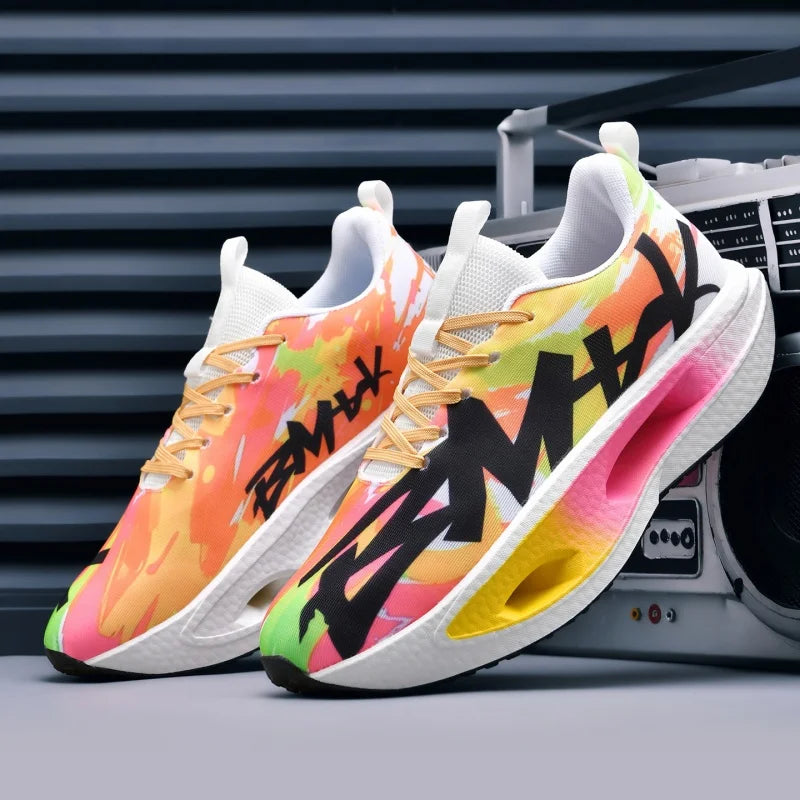 Men's Breathable Mesh Cushioned Running Shoes