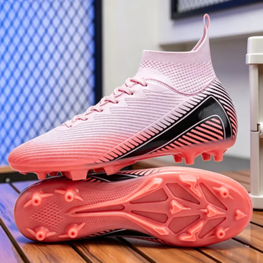 Men Football Boots Non‑Slip High‑quality Soccer Shoes Grass Cleats High‑top Futsal Sneakers Match Indoor Hot‑selling Outdoor