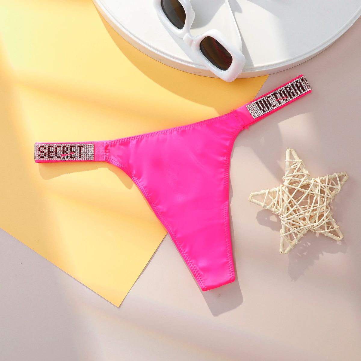 Victoria Secret Hot Sexy Lingerie Very Sexy Shine Script Thong Panty Women Underwear G String Trending