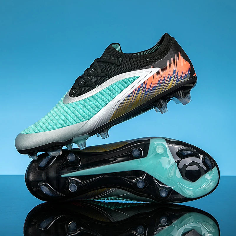 New Men Football Boots Cleats Shoes Soccer Long Spikes FG Ultralight Training Soccer Shoes Non-Slip Outdoor Match Drop Shipping