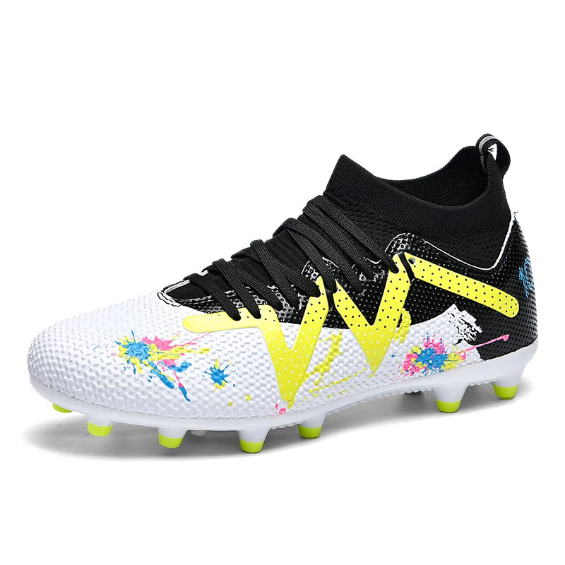 Professional Adult AG FG Soccer cleats Textured PU Surface High Friction TPU Long Stud Anti-slip Improve Ball Control For Grass