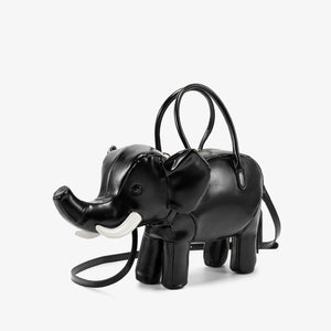 Women's Rhino-Shaped Faux Leather Shoulder Bag – Novelty Handbag, 6 Colors - TRYSHOPPY