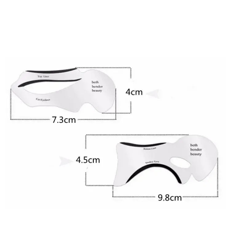 10-Piece Reusable Eye Makeup Stencil Set
